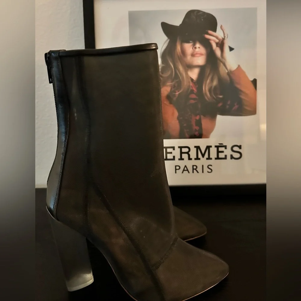Mesh Ankle Boots Black Size 36.5 - US 6 - Picture 7 of 9